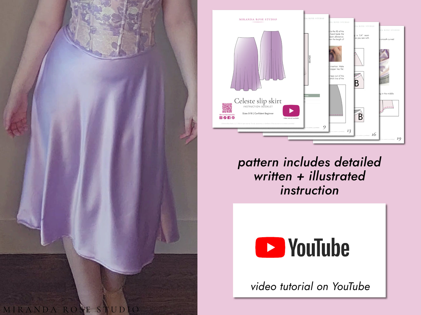 Celeste Midi Slip Skirt Sewing Pattern