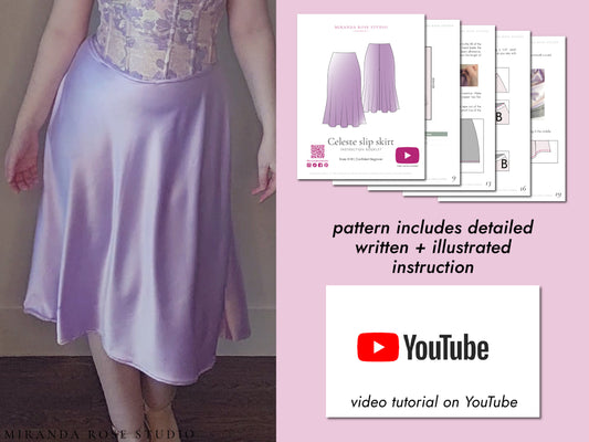 Celeste Midi Slip Skirt Sewing Pattern