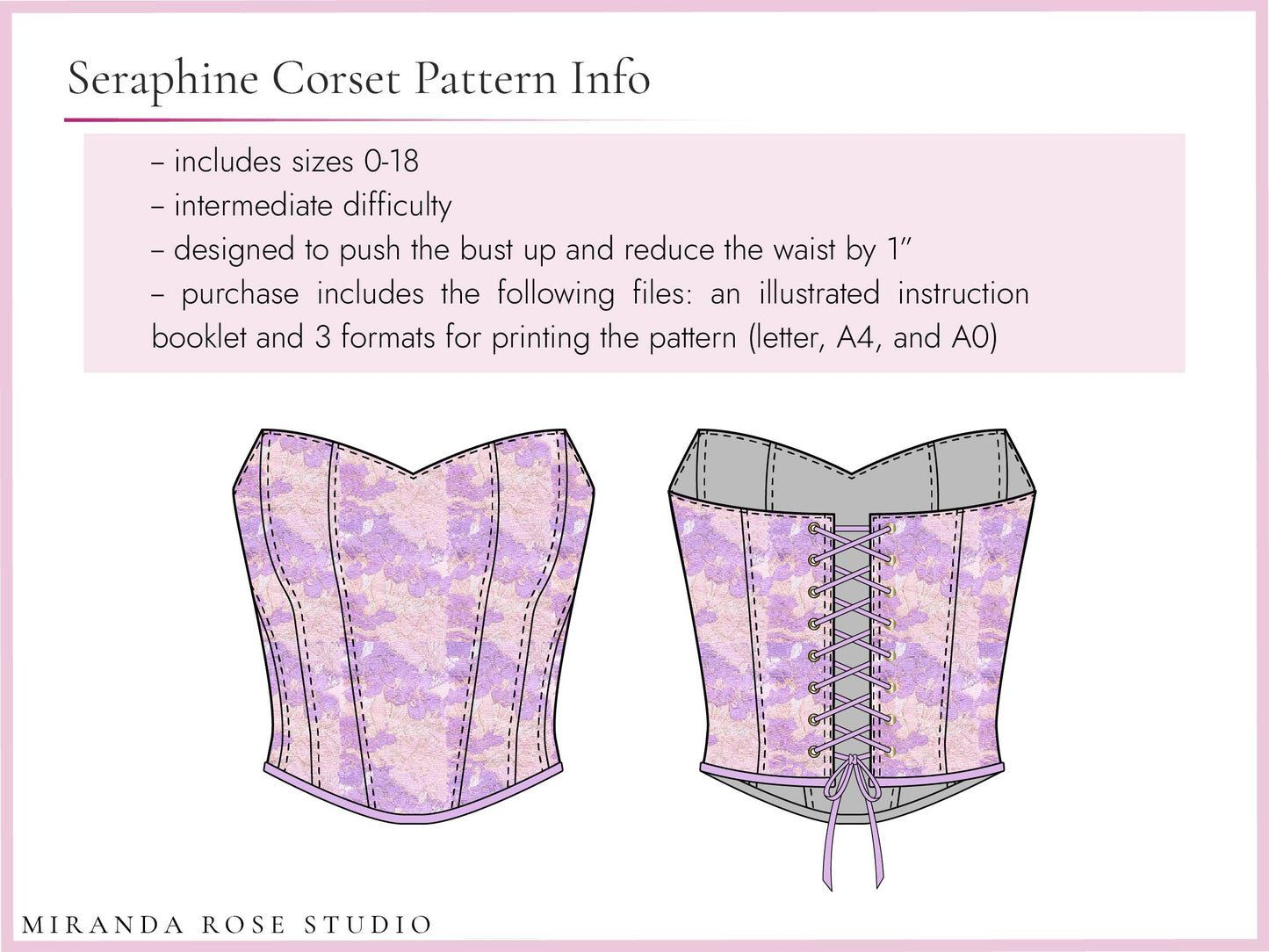 Seraphine Corset Sewing Pattern