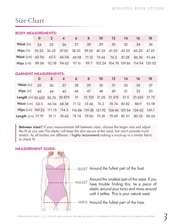 Celeste Midi Slip Skirt Sewing Pattern