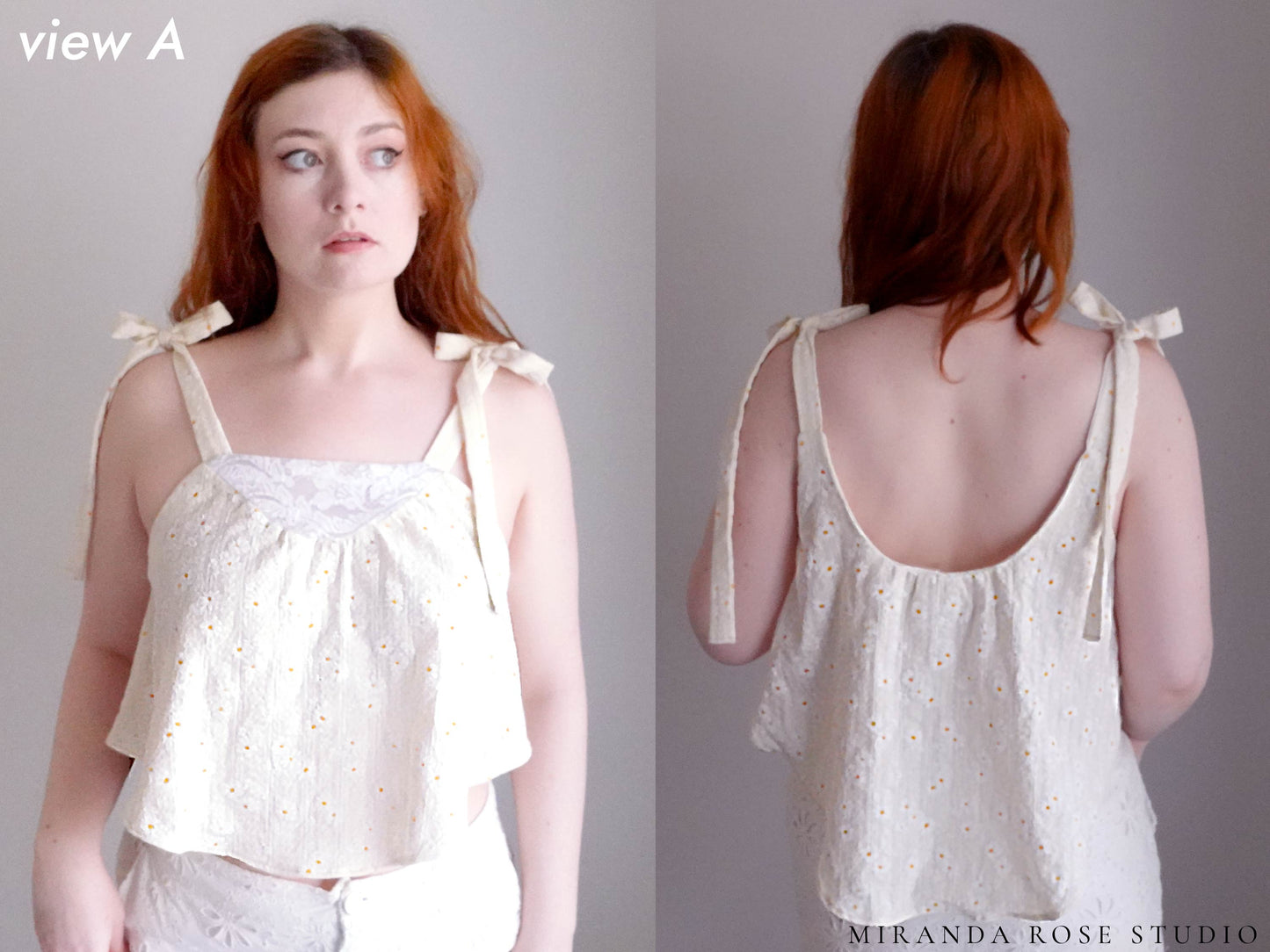 Reverie Bow Tie Strap Tank Top Sewing Pattern