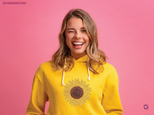 Sunflower Medallion Machine Embroidery Design - Van Gogh Inspired | 6 Sizes Included