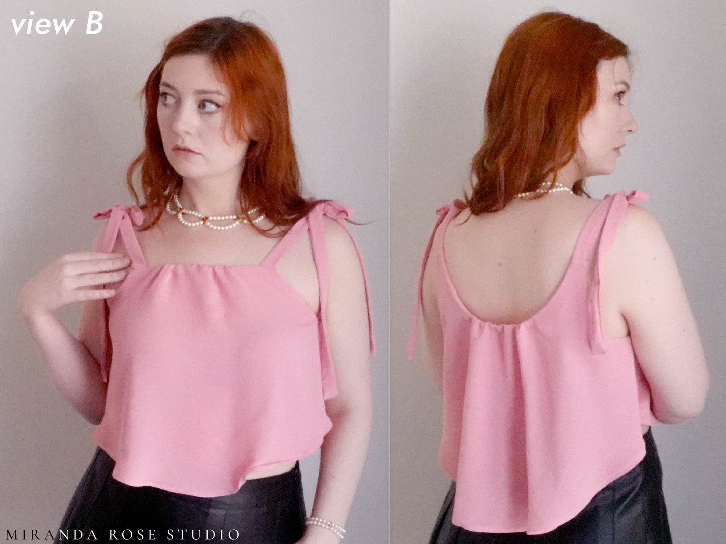 Reverie Bow Tie Strap Tank Top Sewing Pattern