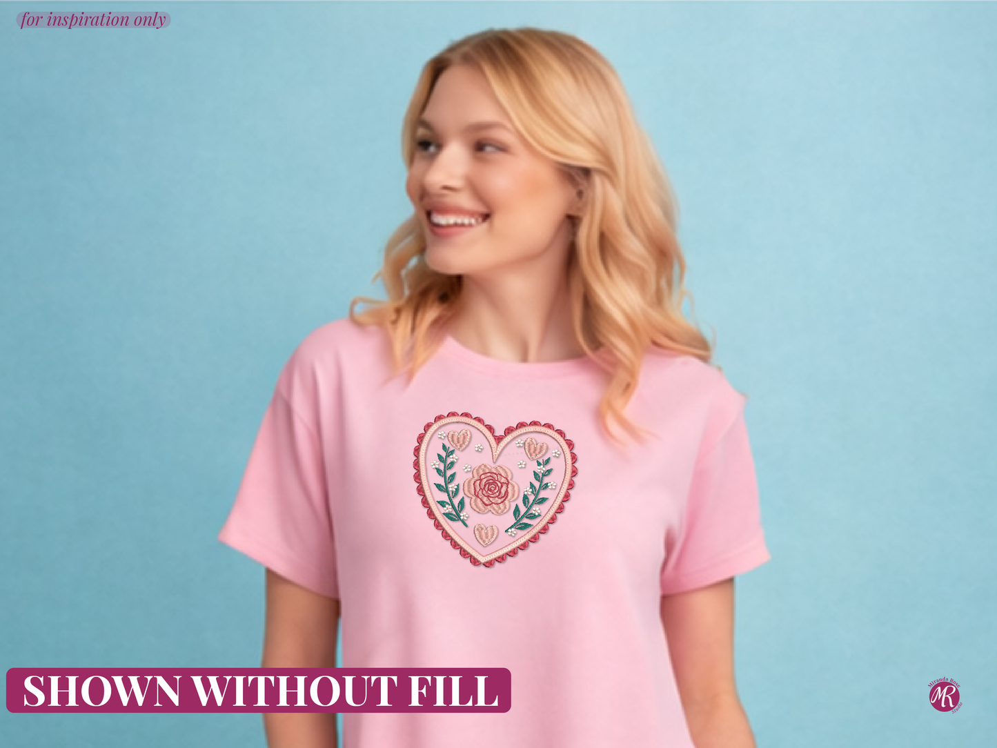 Vintage Heart Machine Embroidery Design | 2 Variants | 6 Sizes