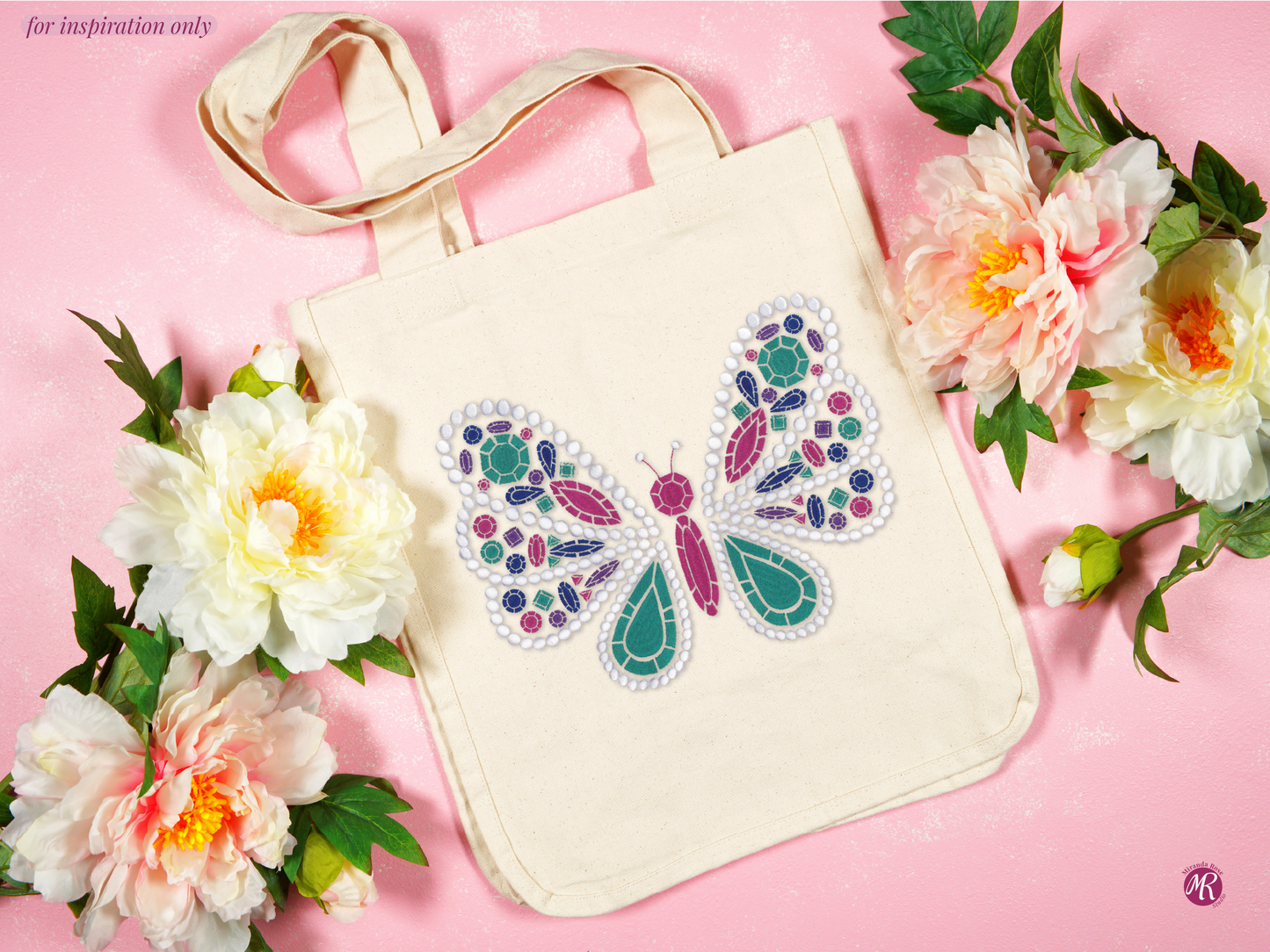 Gemstone Butterfly Machine Embroidery File | 6 Sizes | Instant Download