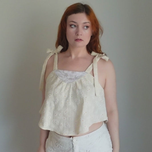 REVERIE Bow Tie Strap Tank Top